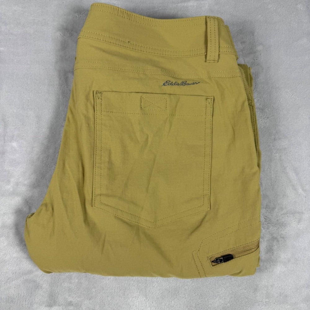 Eddie Bauer First Ascent Pants Mens x34 Nylon Stretch Hiking Khaki Lightweight